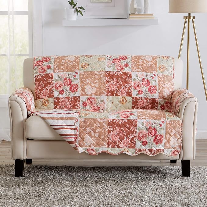 Great Bay Home Reversible Floral Patchwork Loveseat Furniture Protector by GreatBayHome