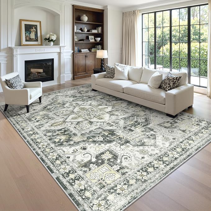 zesthome 9x12 Area Rugs, Stain Resistant Washable Rug, Ultra-Thin Rugs - Image 4