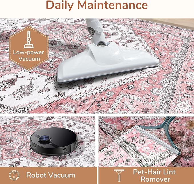 OPPODREAM Soft Area Rugs 4x6, Low-Pile Washable Rugs 4x6 - Image 5