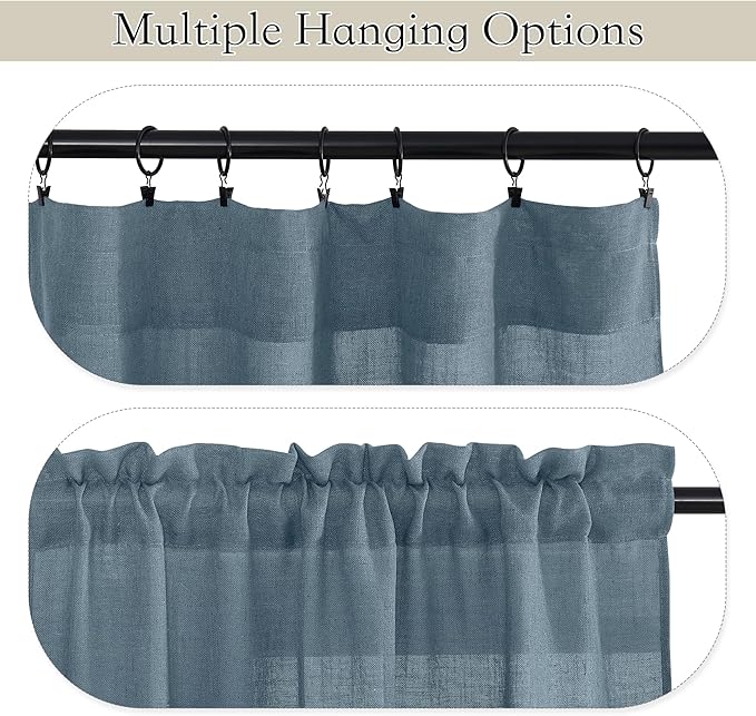RYB HOME Linen Sheer Valacne - Image 3