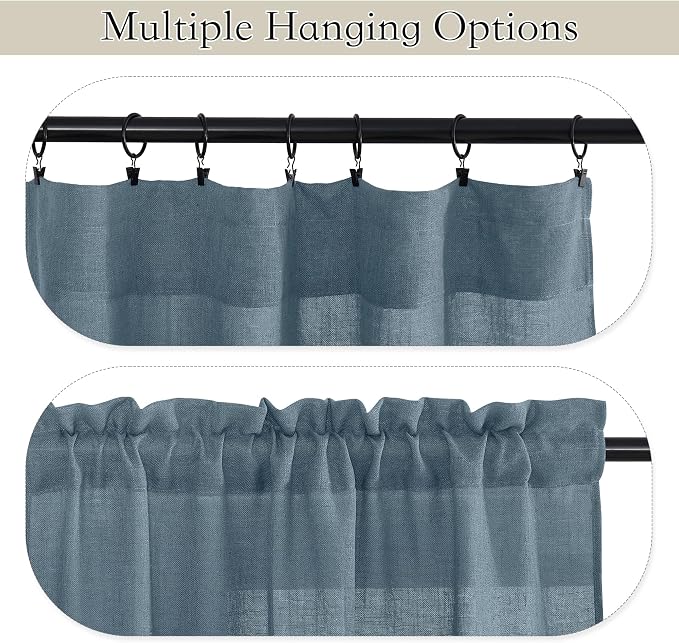 RYB HOME Kitchen Window Curtains Valances - Image 3
