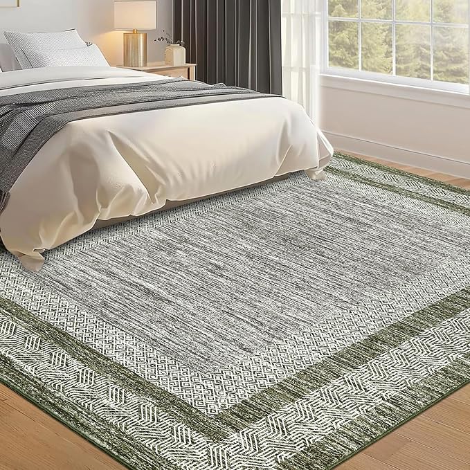 GarveeHome Small Bedroom Area Rug 3x5 Bordered Area Rug - Image 2