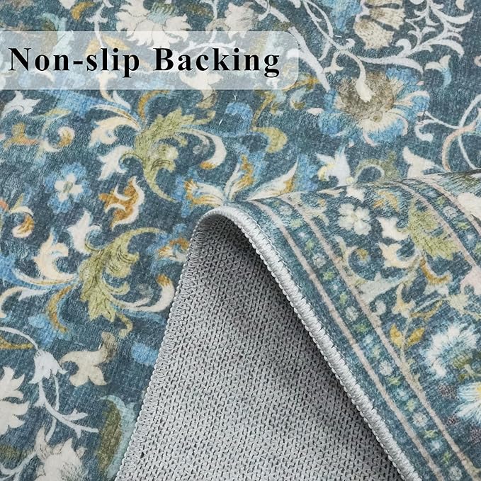 Washable Vintage 2x6 Bathroom Rugs: Soft Carpet - Image 4