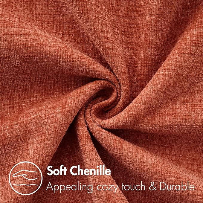 MIULEE Pack of 2 Couch Throw Pillow Covers 18x18 Inch Soft Burnt Orange - Image 2