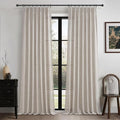 Greyish Brown Pleated 90 Inch Bedroom Curtains 2 Panels Set, Memory Shape Pinch by PleatedDrapes