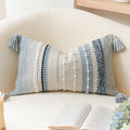 Decorative Lumbar Throw Pillow Cover 12x20 Coastal Blue Accent Cushion by BlissBlush
