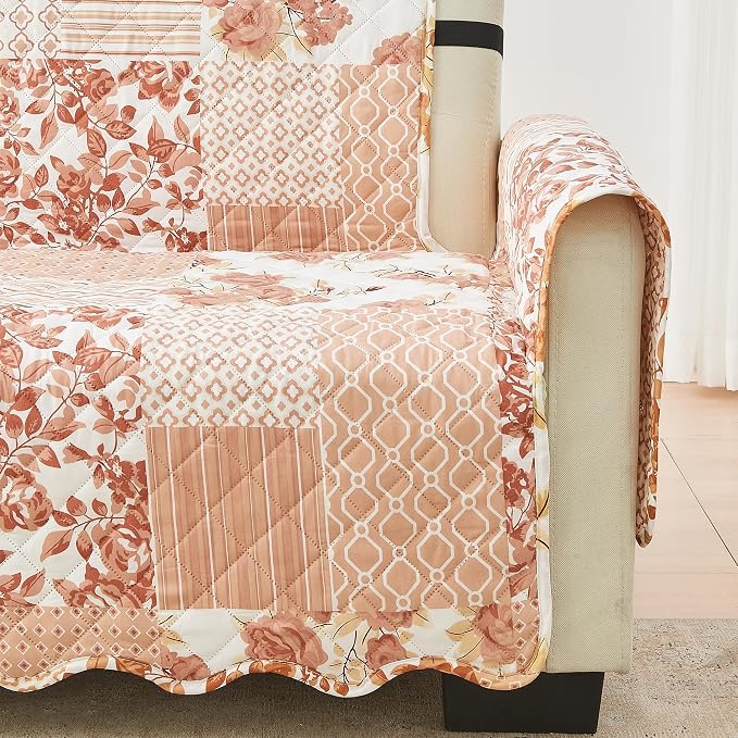 Great Bay Home Reversible Patchwork Sofa Cover - Image 2