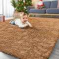 OLANLY Area Rugs for Living Room Bedroom, Machine Washable 4x5.9 ft Soft Fluffy by OLANLY