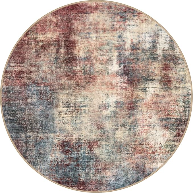 IOHOUZE Round Area Rug 3 Ft Circle Entryway Rugs Round Washable Door Mat Indoor - Image 9