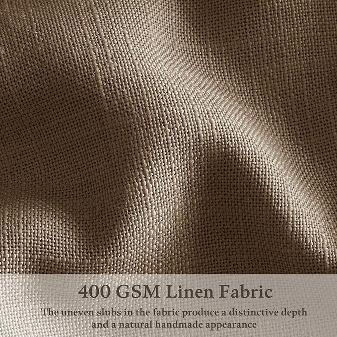 84 Inch Brown Dutch Cocoa Pleated Linen Light Filtering Curtains 2 Panels | - Image 5