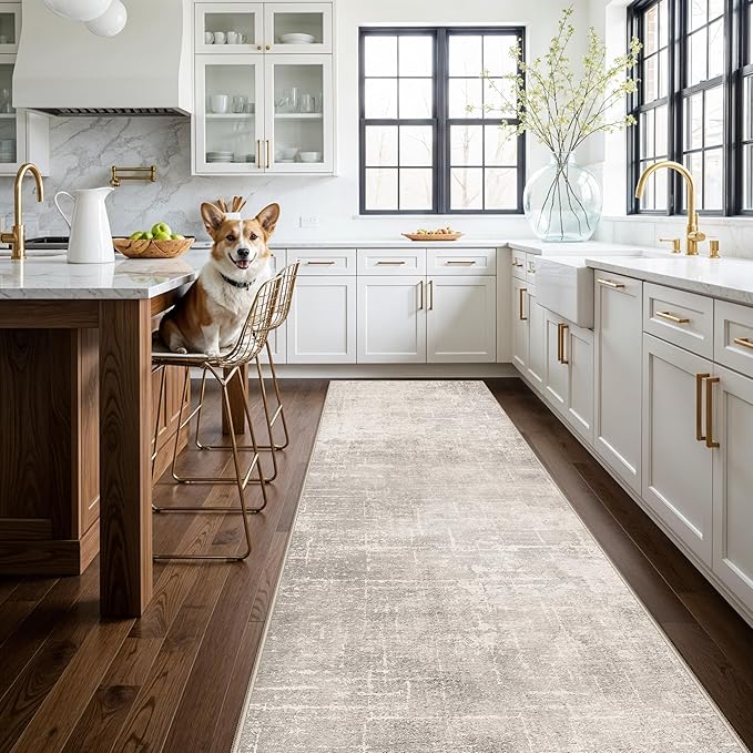 HAOYUNLAI 3x12 Hallways Runner Rugs: Soft Kitchen Rug Non-Slip Floor Mat by HYHAOYUNLAI