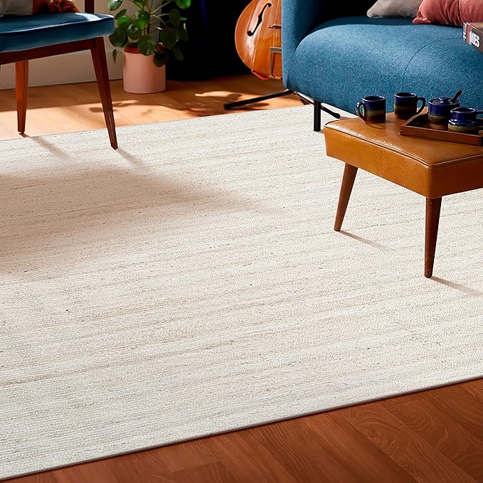 Hausattire Hand Woven Jute Braided Rug, Reversible Boho Entry Area Rugs - Image 5