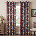 Topfinel Rust Boho Floral Curtains 90 Inches Long 2 Panels Unique Luxury by Topfinel