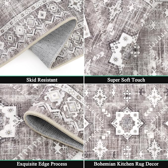 HEBE Boho Kitchen Rug Sets 3 Piece - Image 3