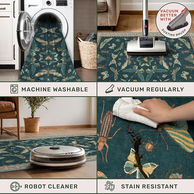 Hazo Haus Teal Green Living Room Rugs - Image 4