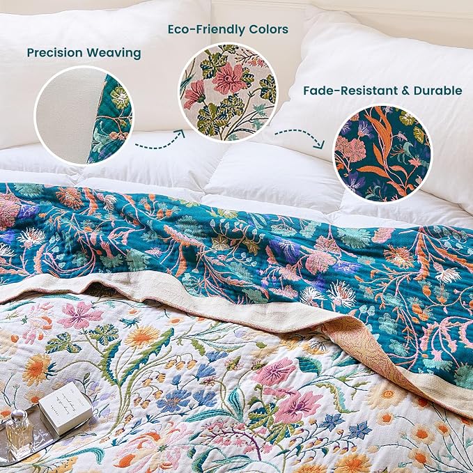 MSGKV The Boho Layer: 60"x80" Cotton Throw Blanket – Full Size - Image 3