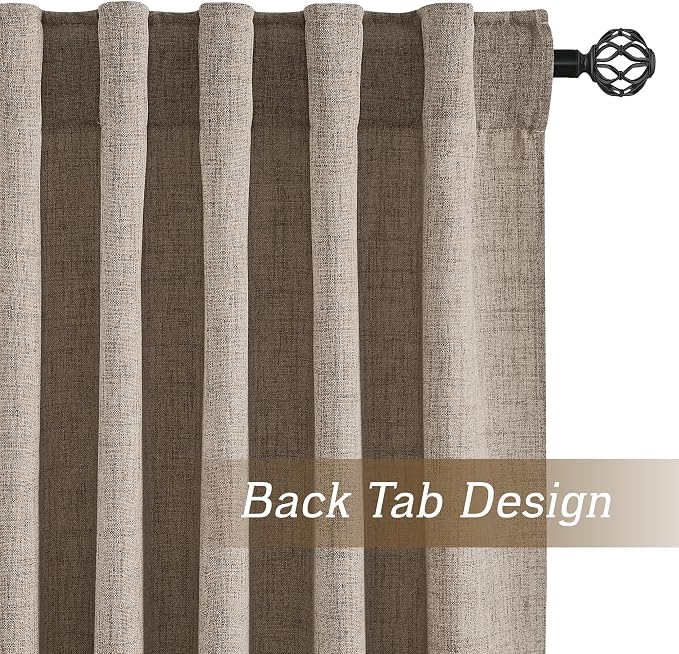 RYB HOME Linen Sheer Curtains and Drapes - Image 3