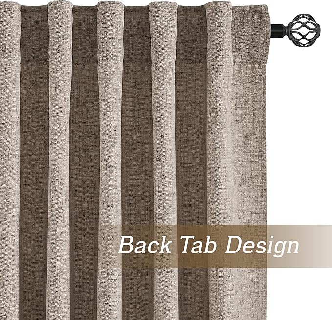 RYB HOME Linen Sheer Curtains and Drapes - Image 3