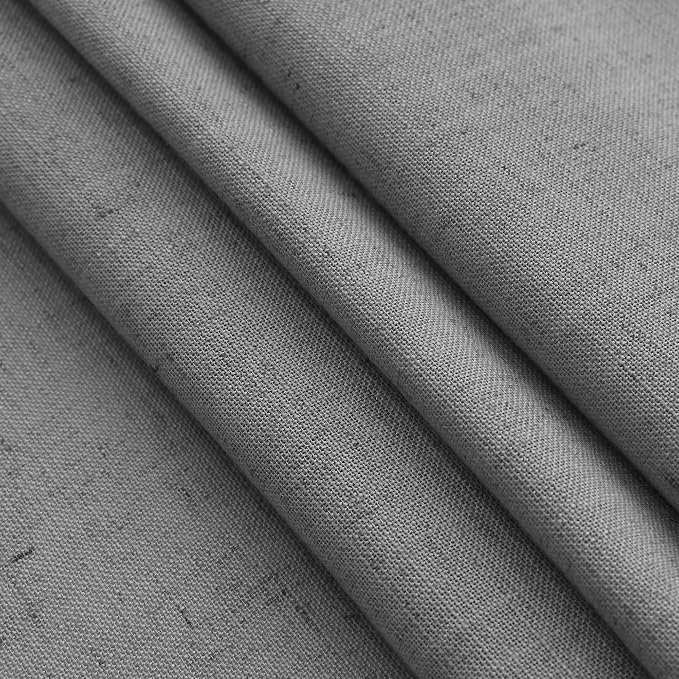Nanspring Dark Grey Semi Sheer Curtains 72 Inches Long 2 Panels Set - Image 7