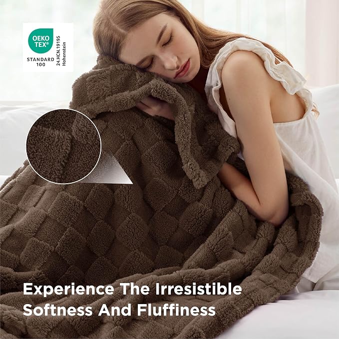 Bedsure GentleSoft Brown Throw Blanket - Image 2
