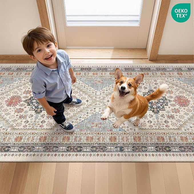 Kitchen Runner Rug Non Slip Washable 2.5x8, Soft Low Pile Entryway Rug Runners - Image 7