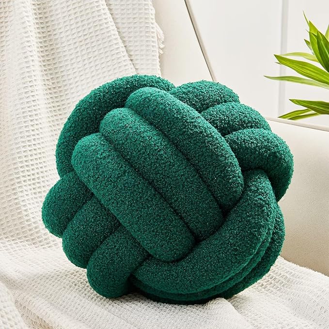 Uvvyui Knot Pillow Ball, Soft Home Decorative Pillows, Round Throw Pillow by Uvvyui