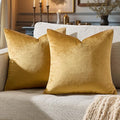 GIGIZAZA Golden Throw Pillow Covers 16x16 Decorative Velvet Cushion Covers Pack by GIGIZAZAFocusingonhomedecoration