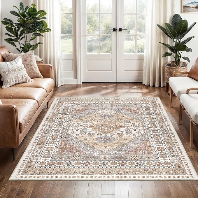 4x6 Area Rugs for Living Room, Non-Slip Backing Small Kids Rugs for Bedroom by Restydon