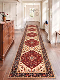 SERISSA Runner Rug for Hallways, Extra Long Boho Rug Ultra Soft Vintage Red by SERISSAHomeDecorCollection