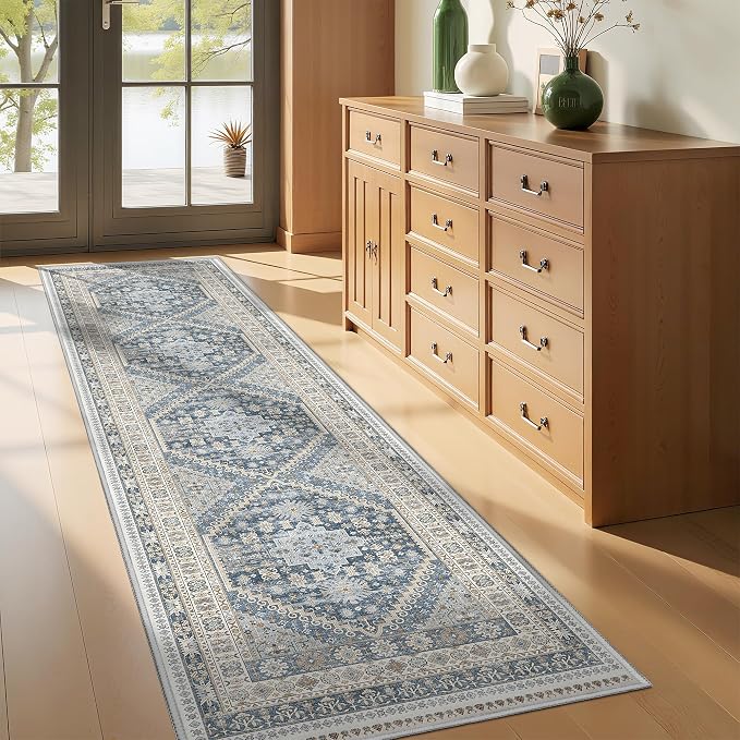 Runner Rug 2x8 Runners for Hallways Non Slip Washable, Vintage Hallway Runner - Image 3