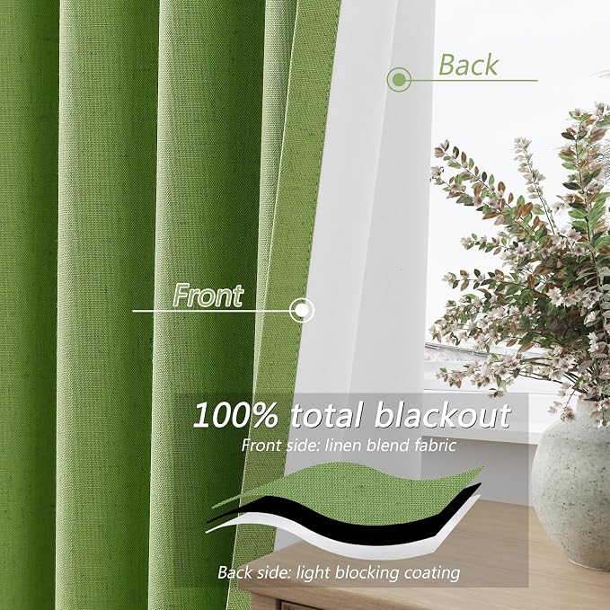 Guken 100% Blackout Curtains 84 Inch Length 2 Panels Set - Image 4