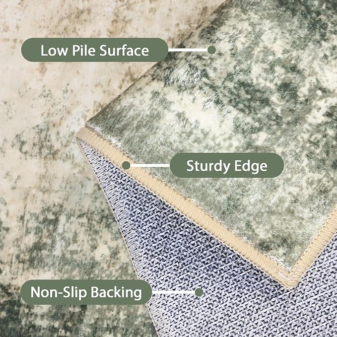 BEIMO Area Rugs 5x8 for Living Room Bedroom, Modern Abstract Machine Washable - Image 7