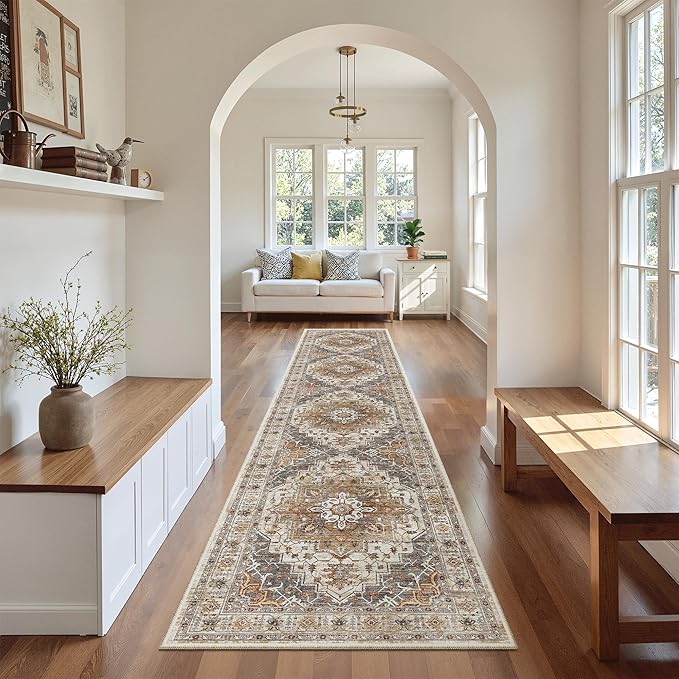 Madane Runner Rugs for Hallway 2x10 Long Washable Non-Slip Hallway Runner Rug - Image 2