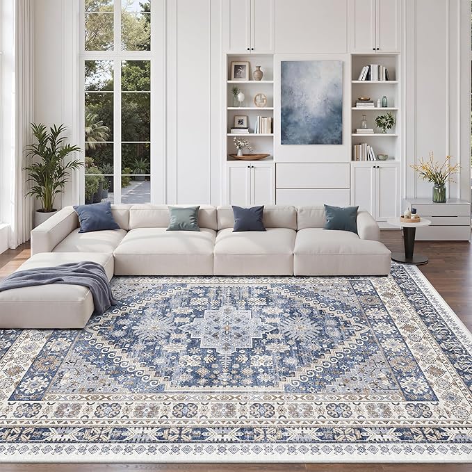 zesthome 8x12 Area Rugs, Stain Resistant Washable Rug, Ultra-Thin Rugs by Zesthome
