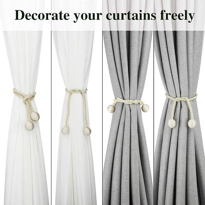 Curtain Tiebacks Outdoor Elegant Decorative Tie Backs Modern Rope Tiebacks - Image 3