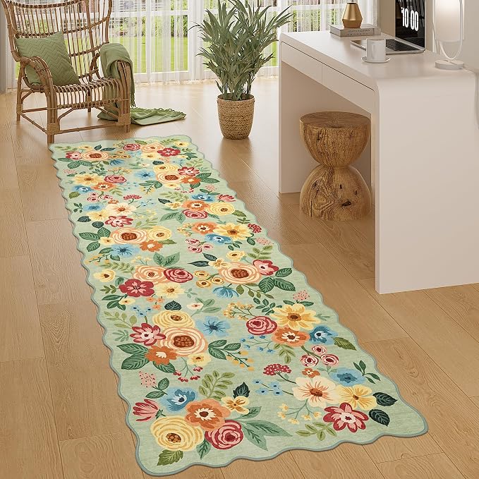 DUKINO 2x10 Runner Rug for Hallway, Washable Kitchen Rug Non Slip, Low Pile - Image 8