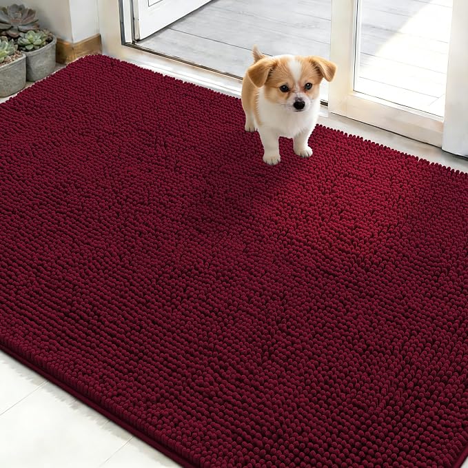OLANLY Dog Door Mat for Muddy Paws 50x30, Absorbs Moisture and Dirt, Absorbent by OLANLY