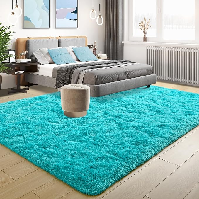 Tepook Fluffy Large Rugs for Living Room, Shag Area Rug 6x9 Soft Carpet for - Image 3