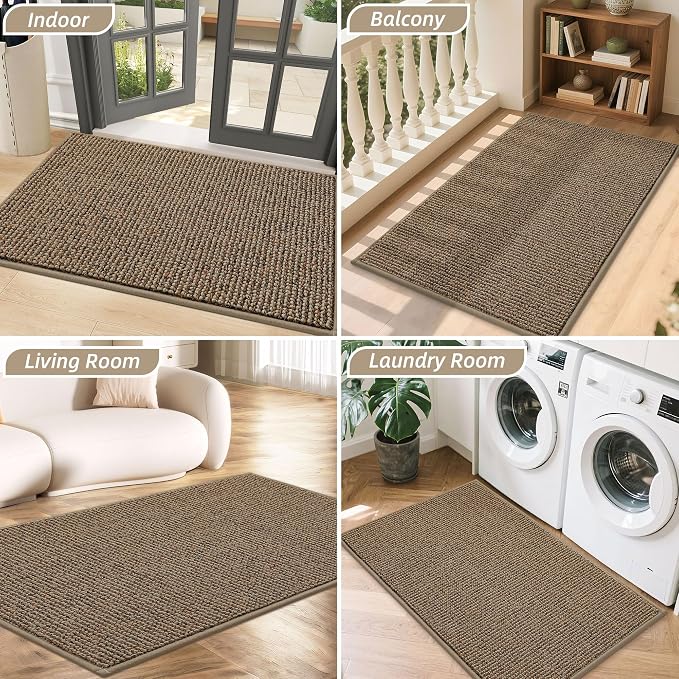 BEQHAUSE Dirt Trapper Door Mat 17" x 30", Non-Slip Doormats, Dirt Resist and - Image 8