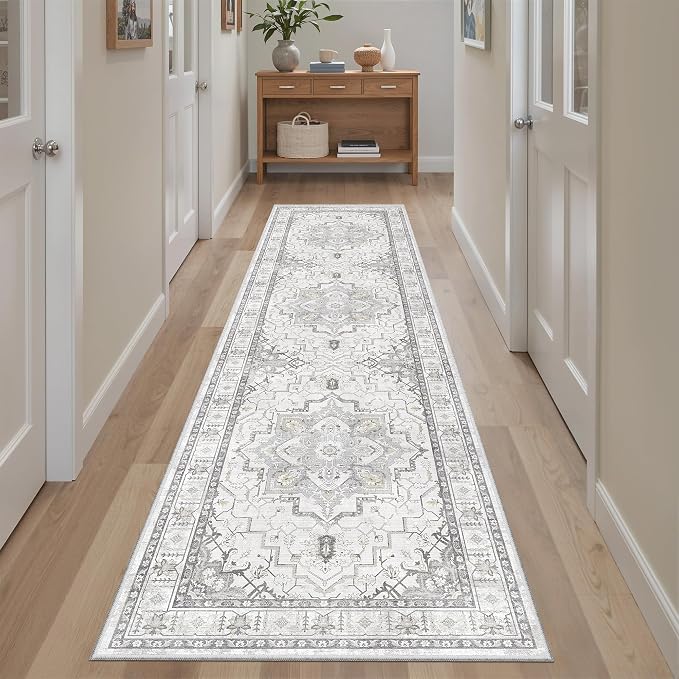 Madane Runner Rug 2x8, Washable Hallway Runner Rugs, Non-Slip Low-Pile Soft - Image 4