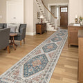 Washable Runner Rug 2.5x16, Non-Slip Long Kitchen Mats by Restydon