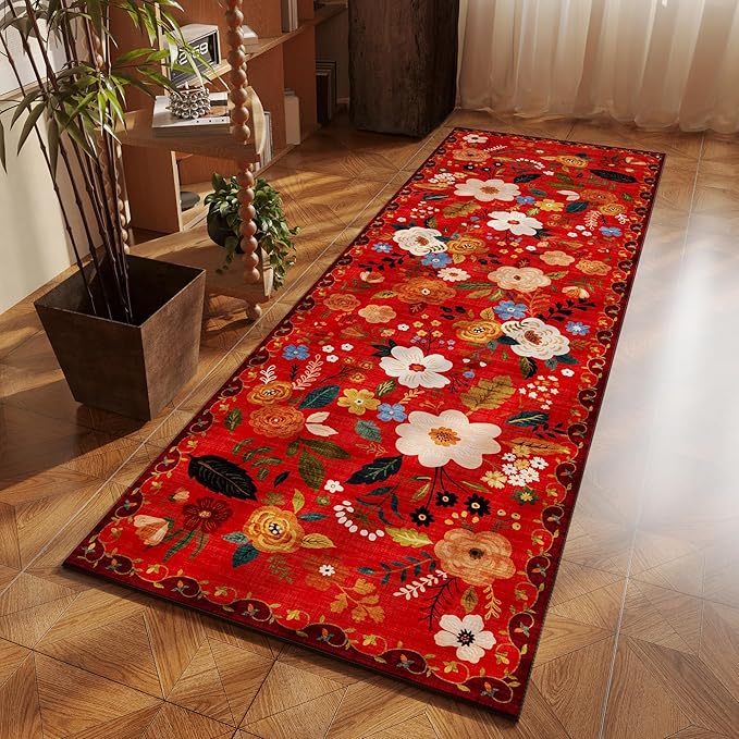 Rugcomf Runner Rug for Hallways Kitchen Rug Non Slip 2'6''x8' Washable Runner - Image 6
