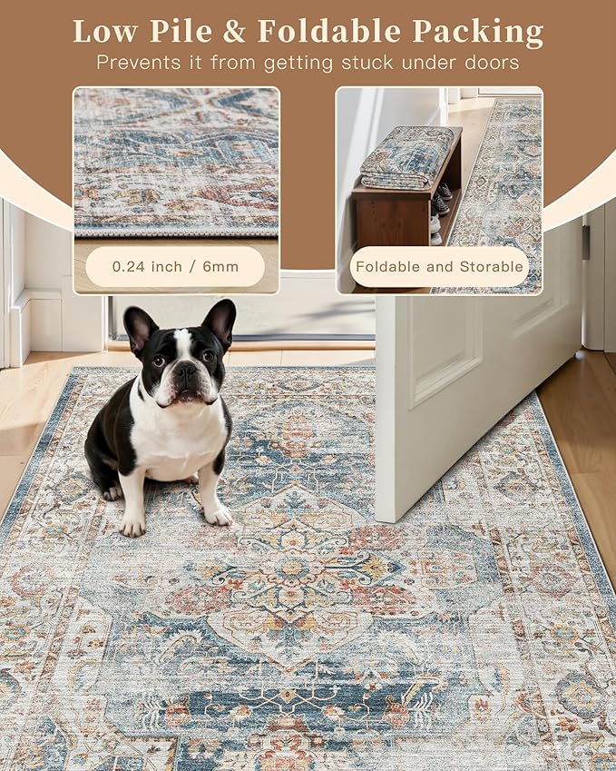Madane Hallway Runner Rug 2x12, Extra Long Washable Runner Rugs - Image 9