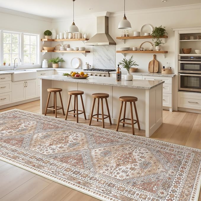 3x12 Runner Rug for Hallway, Non-Slip Long Bathroom Rugs Runner for Kitchen - Image 4
