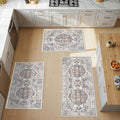 Washable Kitchen Rug Set of 3: Boho Non-slip Soft Stove Sink Mat Light Weight by HYHAOYUNLAI