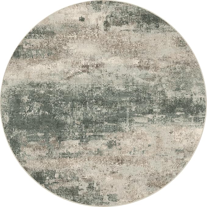 Round Rugs 5FT for Living Room Bedroom, Modern Abstract Machine Washable Circle - Image 4