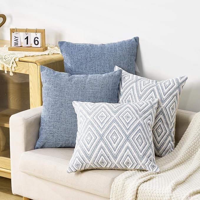 HPUK Decorative Throw Pillow Covers Set of 4 Couch Pillows Accent Cushion Cover - Image 5