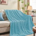 inhand Blue Fleece Twin Blanket, Super Soft Flannel Cozy Blankets by inhand