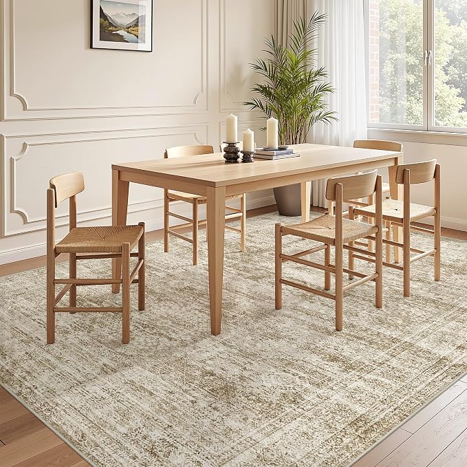 6x9 Rug for Living Room, Soft Low Pile Indoor Washable Rugs for Bedroom - Image 5