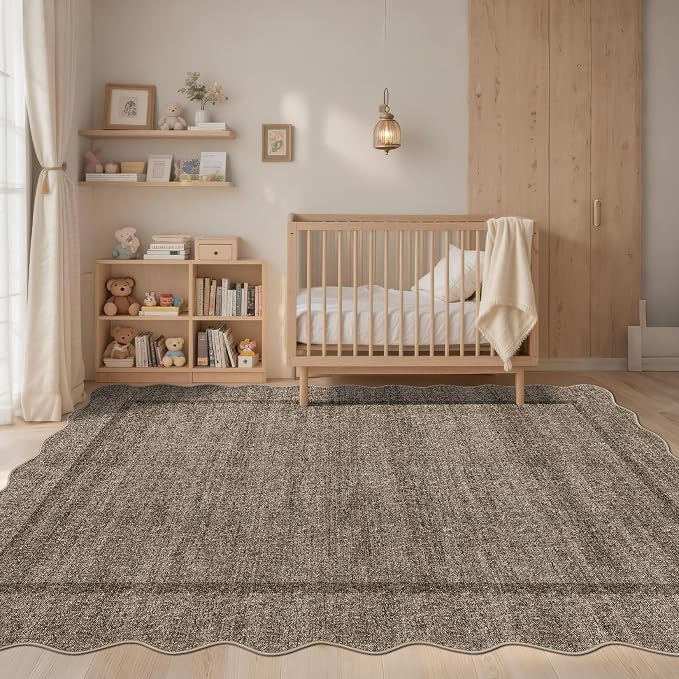 GarveeHome Scalloped Washable Rugs 10x13 Rug - Image 3